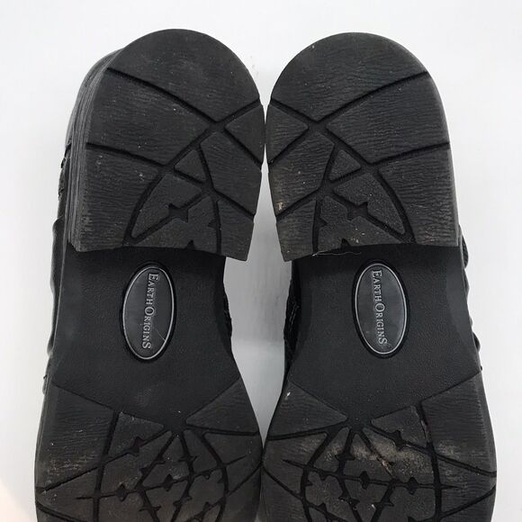 Earth Origins Natalie Boot Women's 8.5W Black Faux Leather Side Zip Ankle Bootie - Picture 9 of 13